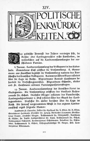 Politische Denkwürdigkeiten