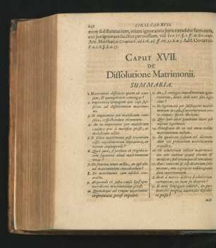 Caput XVII. De Dissolutione Matrimonii.