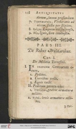 Pars III: De Rebus Militaribus