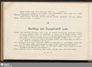 Ausflüge mit dem Dampfschiff nach: