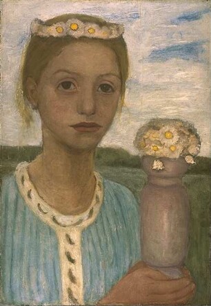 Mädchen mit Blumenkranz