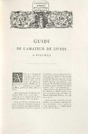Guide de l'amateur de livres à gravures du XVIIIe siècle, 1