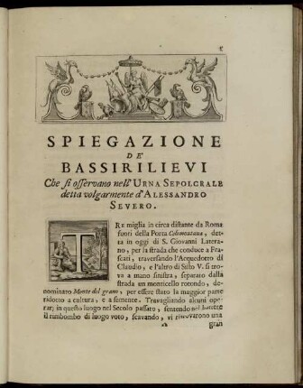 Spiegazione De Bassirilievi [...]