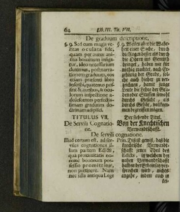 Titulus VII. De servili cognatione.