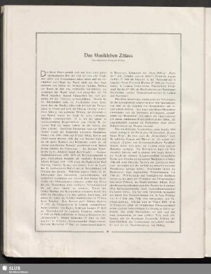 Das Musikleben Zittaus
