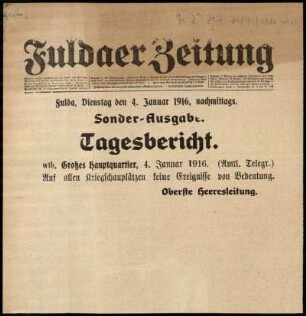 Ausgabe vom Dienstag, den 04. Januar 1916.