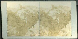 Looking up Mar Saba Gorge. [Mar Saba, Schlucht]