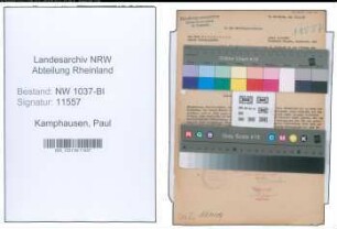 Entnazifizierung Paul Kamphausen , geb. 06.04.1887 (Postinspektor)