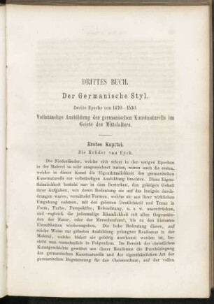 Drittes Buch. Der Germanische Styl. Zweite Epoche von 1420-1530.