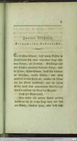 Zweiter Abschnitt. Allgemeine Uebersicht
