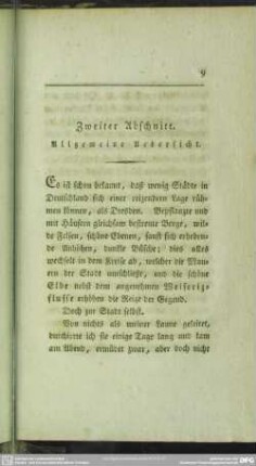 Zweiter Abschnitt. Allgemeine Uebersicht
