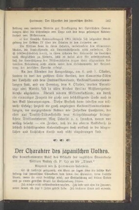 Der Charakter des japanischen Volkes