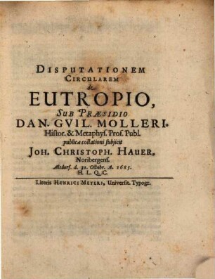 Disputationem circularem de Eutropio