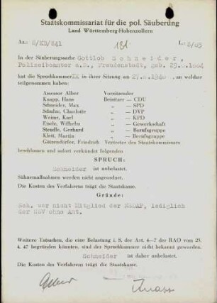 Schneider, Gottlob