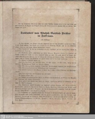 Tuchfabrik von Adolph Gottlob Fiedler in Falkenau