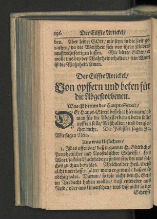 Der Eilffte Artickel/