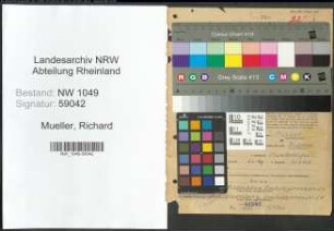 Entnazifizierung Richard Mueller , geb. 21.08.1897 (Lehrer)