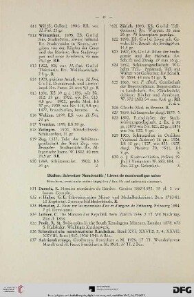 Bücher: Schweizer Numismatik (Nr. 831-840)