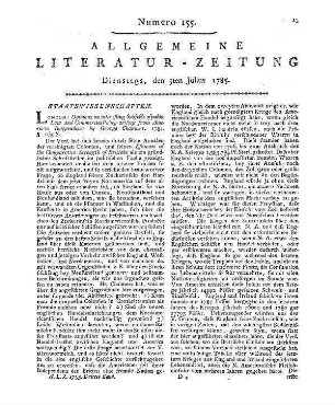Litteratur und Völkerkunde. Jg. 3, St.1. Ein periodisches Werk. Hrsg. von J. W. von Archenholtz. Leipzig: Göschen 1784