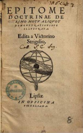 Epitome doctrinae de primo motu aliquot demonstrationibus illustrata