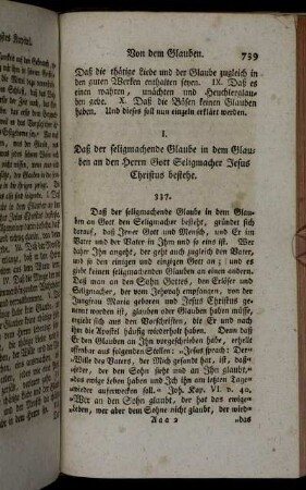 I. Daß der seligmachende Glaube in dem Glauben an den Herrn Gott Seligmacher Jesus Christus bestehe.