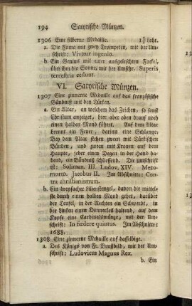 VI. Satyrische Münzen. - XI. Miscellan-Münzen.