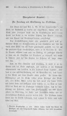 Vierzehntes Kapitel. Die Berufung und Einführung der Geistlichen.