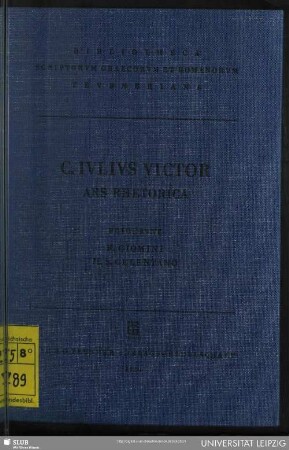 C. Ivlii Victoris Ars rhetorica