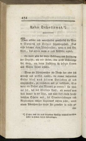 Ueber Despotismus