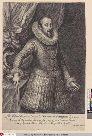 Illustrissimus Princeps ac Dominus D. Wolfgangus Guilielmus D.G. Comes Palatinus ad Rhenum