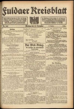 Ausgabe vom Montag, den 13. November 1916.