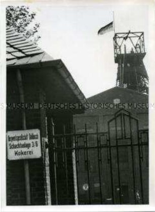 Zeche in Gelsenkirchen-Rotthausen nach dem Grubenunglück