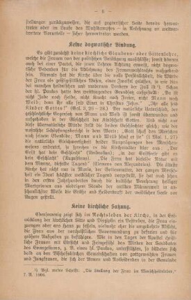 Keine dogmatische Bindung
