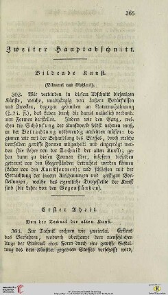 Zweiter Hauptabschnitt: Bildende Kunst