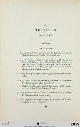 XII. Textilien (Nr. 450-503)