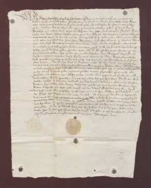Graf Hans Bernhard von Eberstein quittiert dem Grafen Philipp von Eberstein über die Ablieferung von Schuldbriefen gegen Georg Wolf von Straßburg