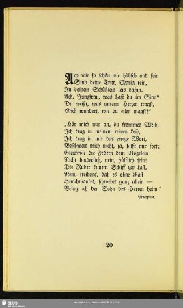 [Ach wie so schön wie hübsch und fein]