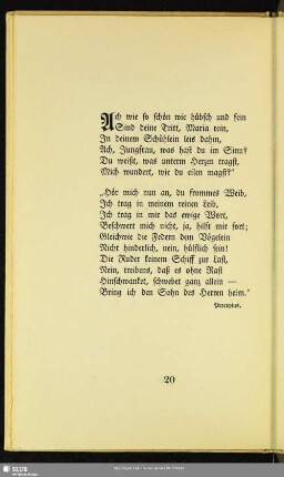 [Ach wie so schön wie hübsch und fein]