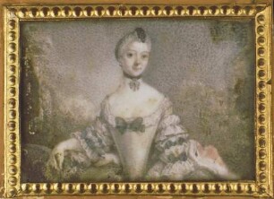 Miniaturbildnis einer fürstlichen Dame, um 1750