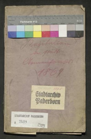 Verzeichnis der Kapitalien der städtischen Armenfonds