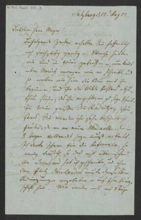 Brief an Julius Joseph Maier : 17.08.1852