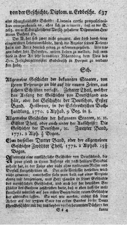 : Allgemeine Geschichte der bekannten Staaten. T.10-12.