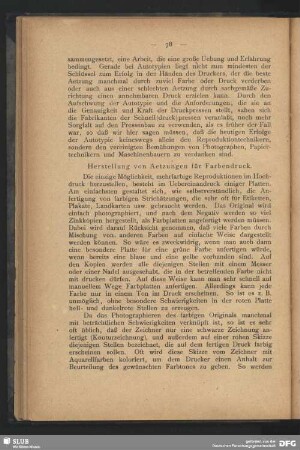 Herstellung von Aetzungen für Farbendruck
