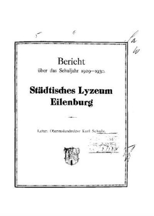 1929/30: Bericht ... - 1929/30