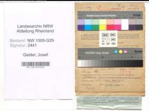 Entnazifizierung Josef Van Gelder , geb. 02.04.1904 (Bahnsekretaer)