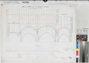 Soest (Soest) Hohnekirche (St. Maria zur Höhe) Blatt 6 Längsschnitt durch das Dach 1886/87 1 : 50 57 x 73 1886/87 Westphal Staatshochbauamt Soest