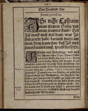 [Leichpredigt] Jerem. 31. vers. 20.