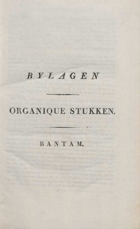 Organique stukken. Bantam