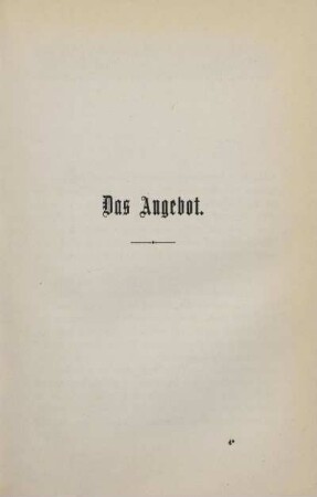 Das Angebot