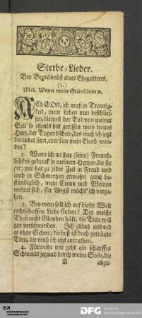 Sterbe-Lieder.